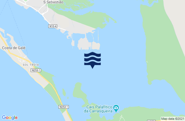 Sado Estuary, Portugal tide times map