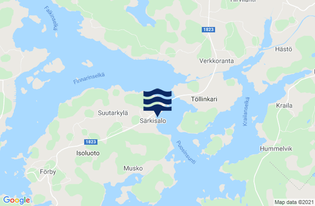 Saerkisalo, Finland tide times map