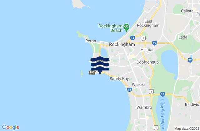 Safety Bay, Australia tide times map