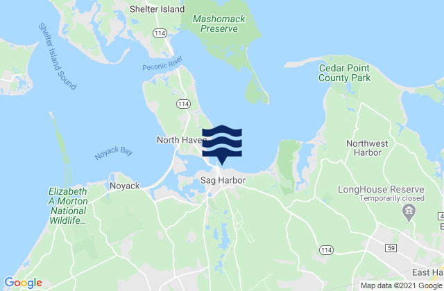 Sag Harbor, United States tide chart map