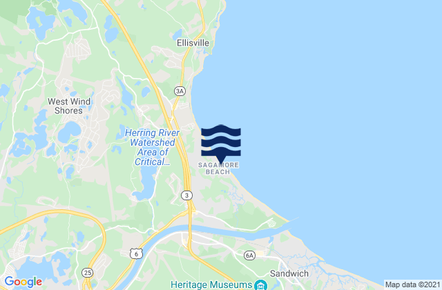 Sagamore Beach Bourne, United States tide chart map