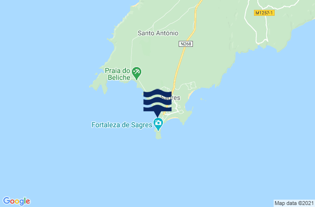 Sagres (Tonel), Portugal tide times map