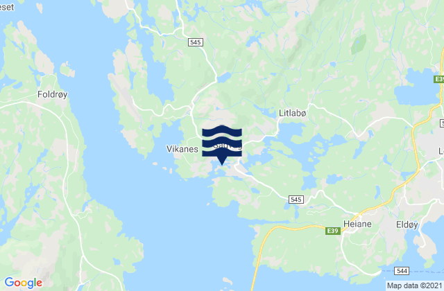 Sagvag, Norway tide times map