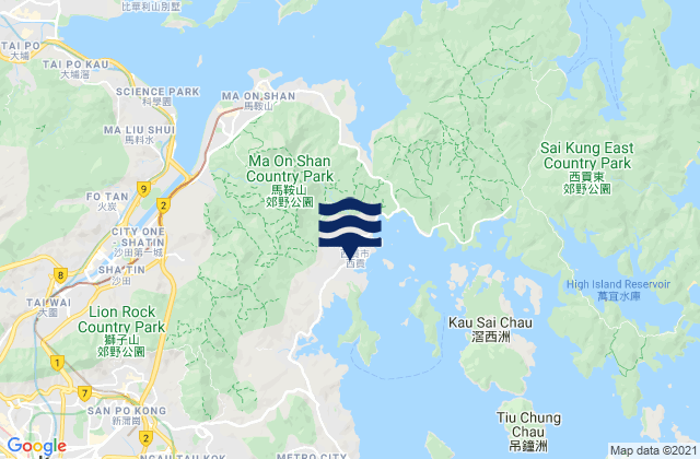 Sai Kung, Hong Kong tide times map