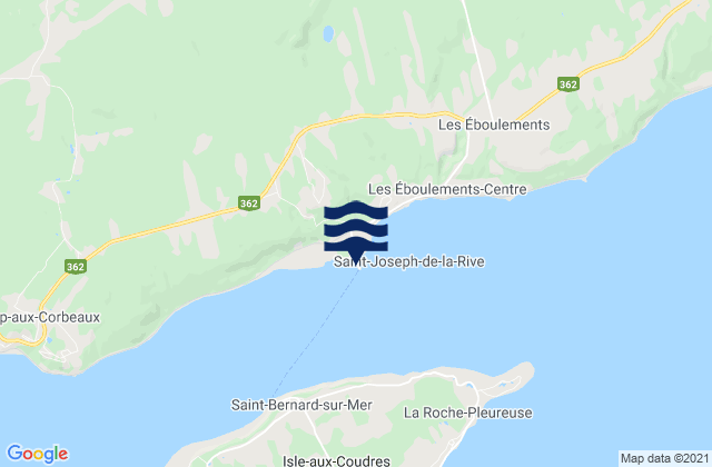 Saint-Joseph-De-La-Rive, Canada tide times map