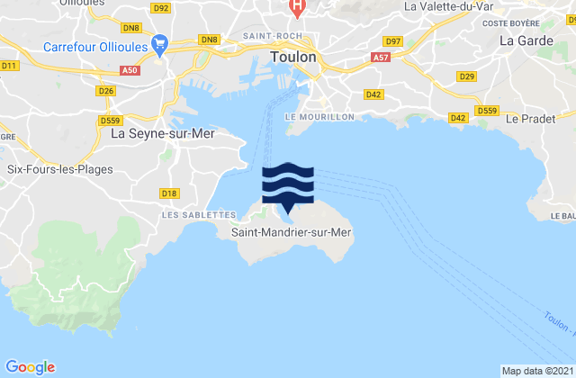 Saint-Mandrier-sur-Mer, France tide times map