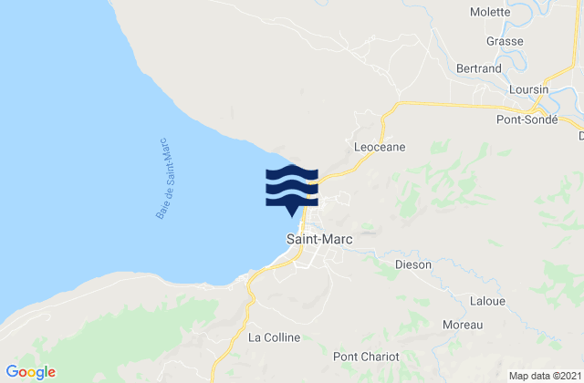 Saint-Marc, Haiti tide times map