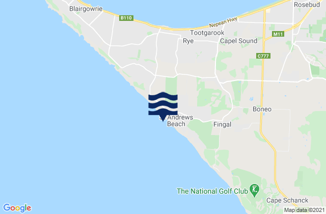 Saint Andrews Beach, Australia tide times map