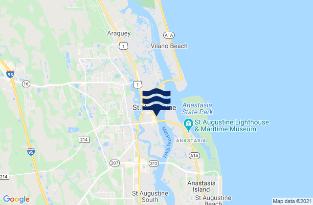 Saint Augustine, United States tide chart map