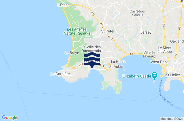 Saint Brelade, Jersey tide times map