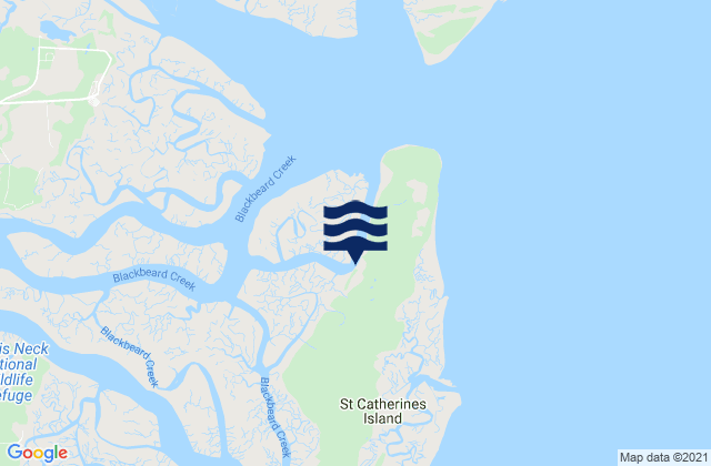 Saint Catherines Island, United States tide chart map