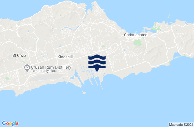 Saint Croix, U.S. Virgin Islands tide times map