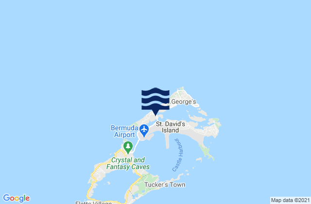 Saint George's Parish, Bermuda tide times map