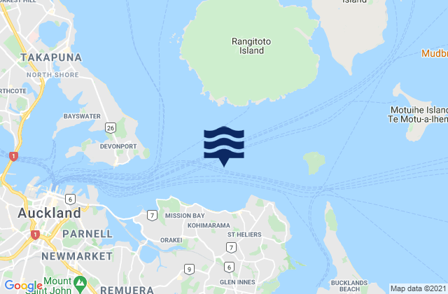 Saint Heliers Bay, New Zealand tide times map