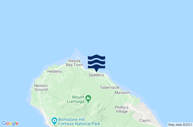 Saint John Capesterre, Saint Kitts and Nevis tide times map