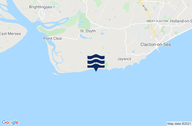 Saint Osyth, United Kingdom tide times map