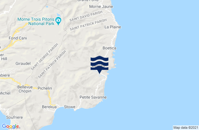 Saint Patrick, Dominica tide times map