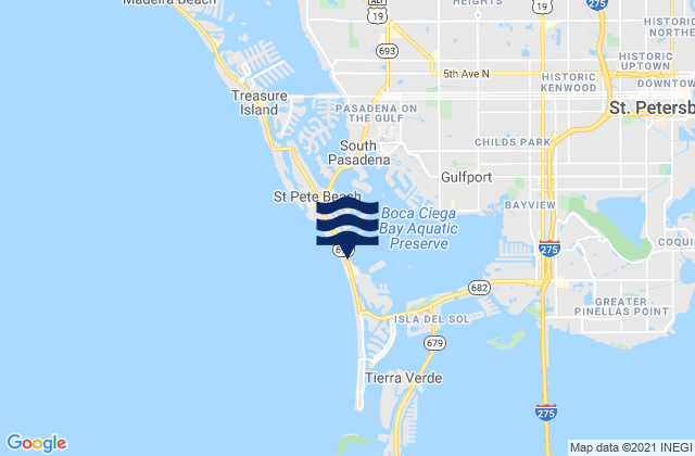 Saint Pete Beach, United States tide chart map