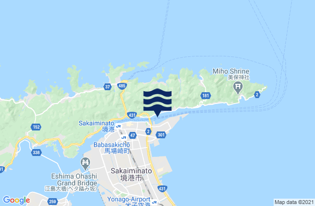 Sakai (Tottori), Japan tide times map