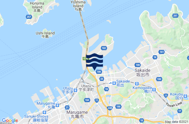 Sakaidecho, Japan tide times map
