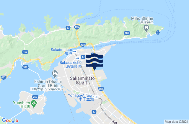 Sakaiminato Shi, Japan tide times map