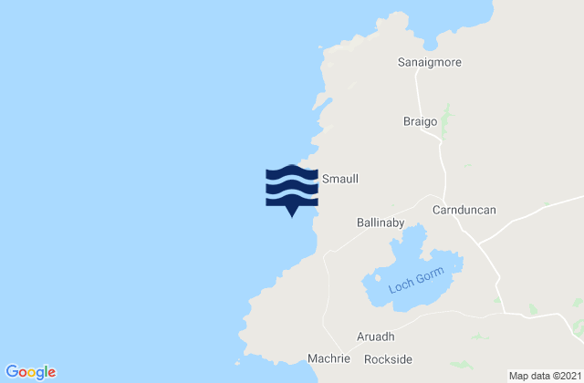 Saligo Bay, United Kingdom tide times map