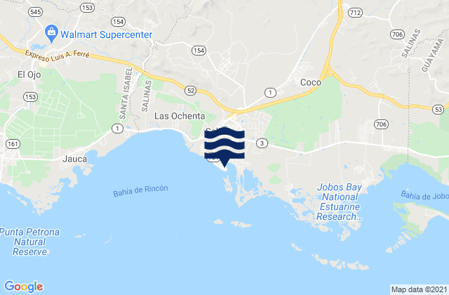 Salinas Barrio-Pueblo, Puerto Rico tide times map