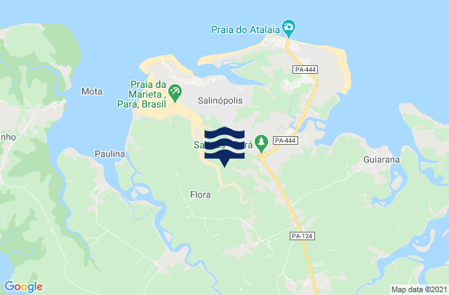 Salinopolis, Brazil tide times map