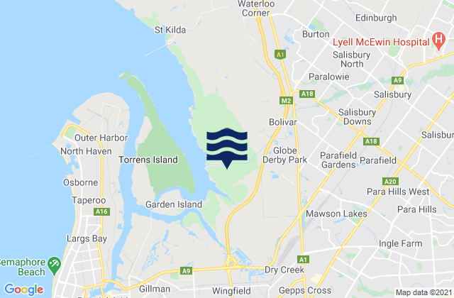Salisbury, Australia tide times map