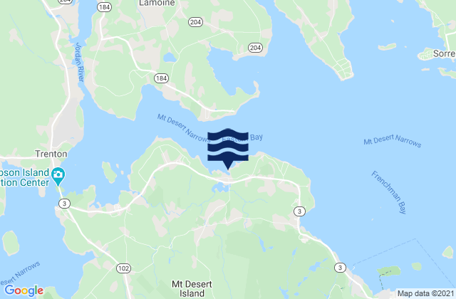 Salsbury Cove, United States tide chart map