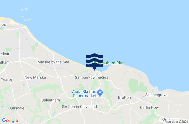 Saltburn-by-the-Sea, United Kingdom tide times map
