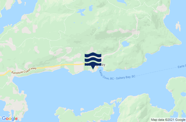 Saltery Bay, Canada tide times map