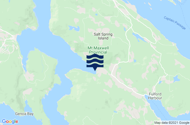 Saltspring Island, Canada tide times map