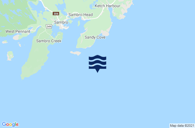 Sambro Island, Canada tide times map