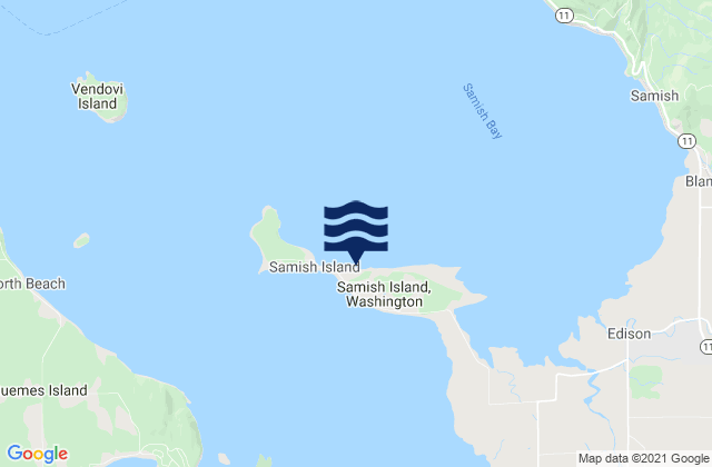 Samish Island, United States tide chart map