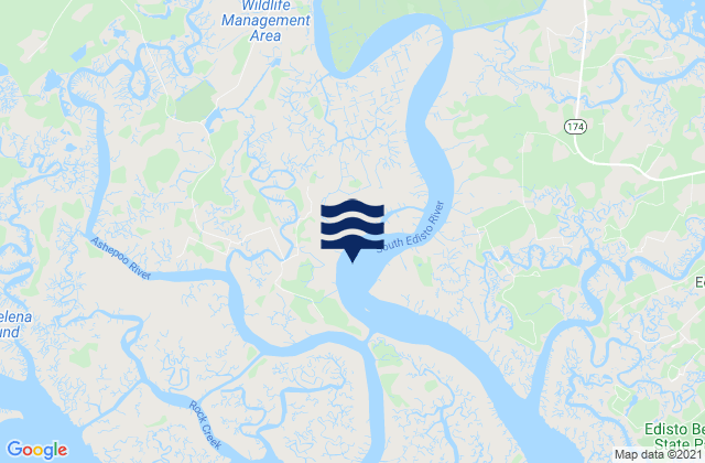 Sampson Island NE end South Edisto River, United States tide chart map