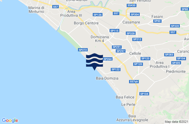 San Castrese, Italy tide times map