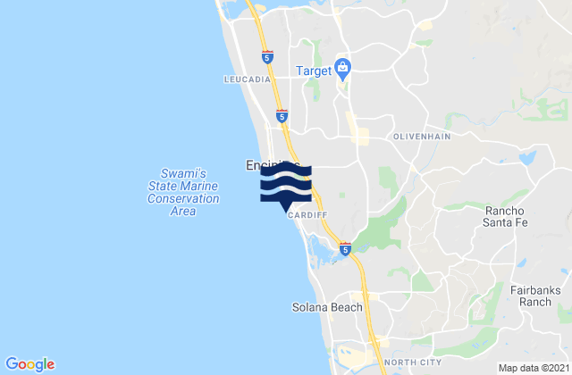 San Elijo State Beach, United States tide chart map