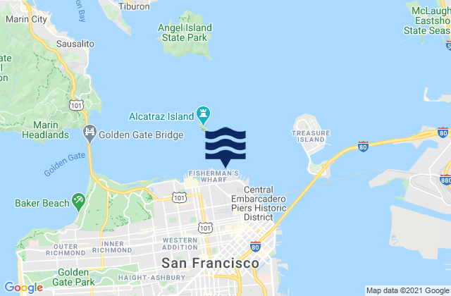 San Francisco (North Point Pier 41), United States tide chart map