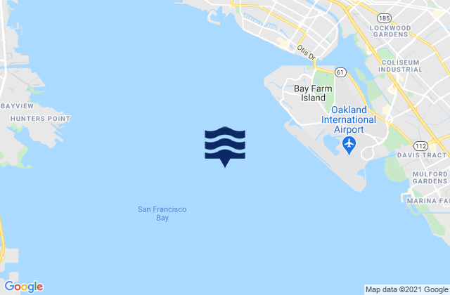 San Francisco Bay, United States tide chart map