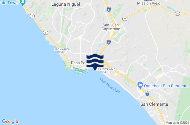 San Juan Capistrano, United States tide chart map