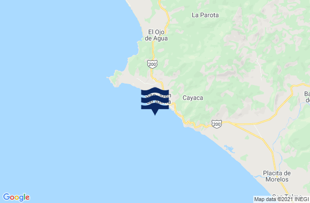 San Juan de Alima, Mexico tide times map