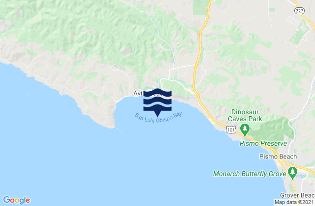 San Luis Obispo Bay, United States tide chart map