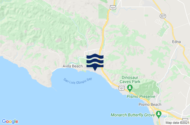 San Luis Obispo, United States tide chart map