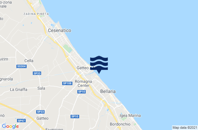 San Mauro a Mare, Italy tide times map