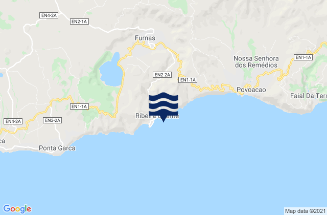 San Miguel - Ribeira Quente, Portugal tide times map