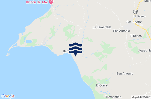 San Onofre, Colombia tide times map