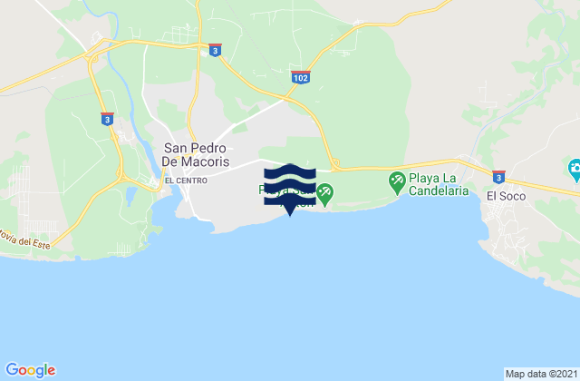 San Pedro De Macoris, Dominican Republic tide times map