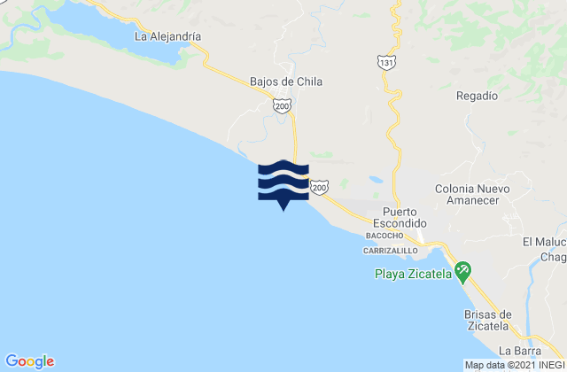 San Pedro Mixtepec -Dto. 22 -, Mexico tide times map