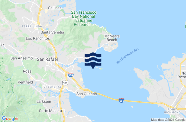 San Rafael Bay, United States tide chart map